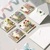 6Pcs Diamond Painting Flower Greeting Card with Envelopes for Beginner Adult Holiday Gifts