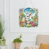 Acryl Hase Blumenbusch - 5d DIY Handwerk Anh&auml;nger