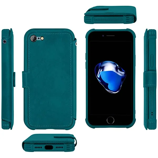 VANAVAGY iPhone SE 2022/iPhone SE 2020 Wallet /iPhone 8/iPhone 7 Wallet Case 4.7 inch