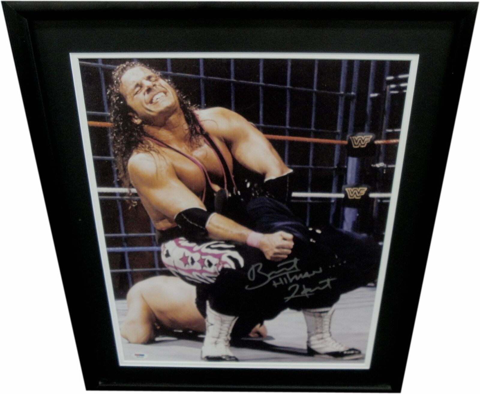 Bret The Hitman Hart Hand Signed Autographed 16x20 Photo Poster painting Framed PSA 3A60460