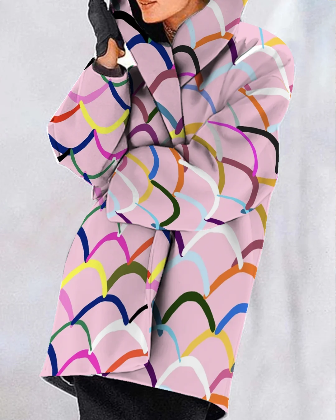 Women's Fashion Painted Casual Coat 1c3a