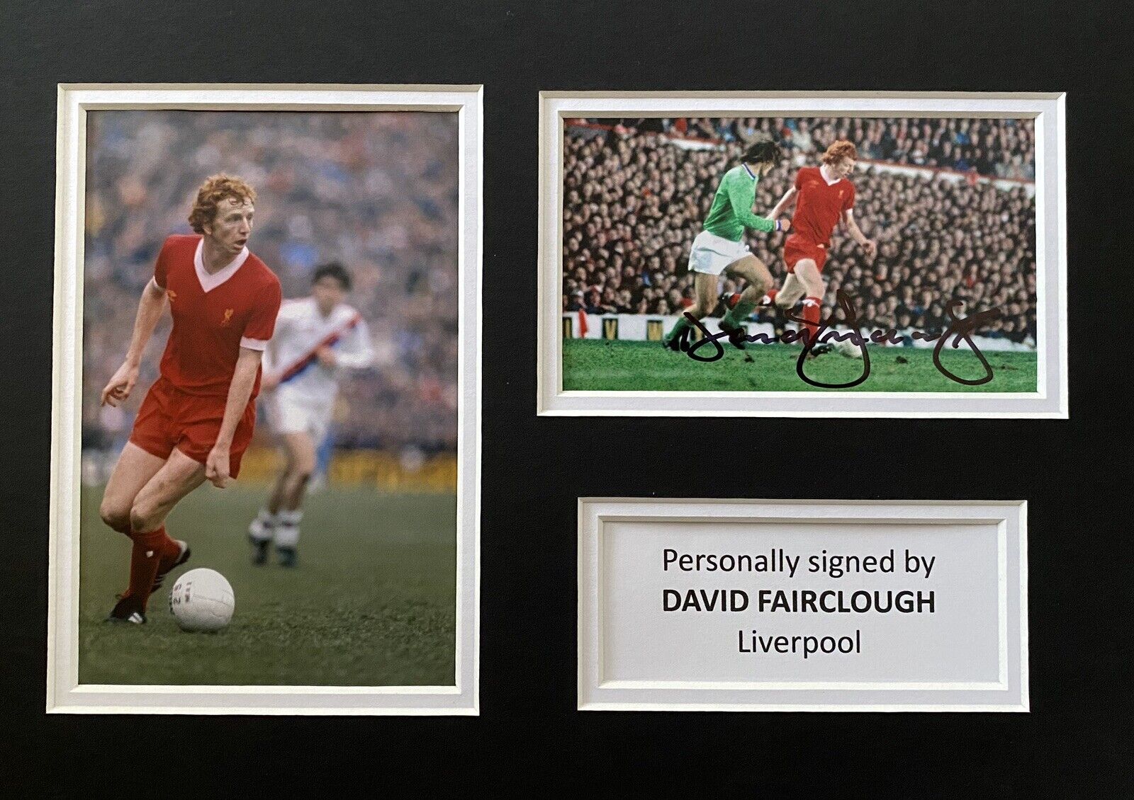 David Fairclough Genuine Hand Signed Liverpool Photo Poster painting In A4 Mount Display