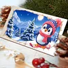 (US Local)12PCS DIY Xmas Pattern Rhinestone Diamond Art Mosaic Postcards for Celebrations