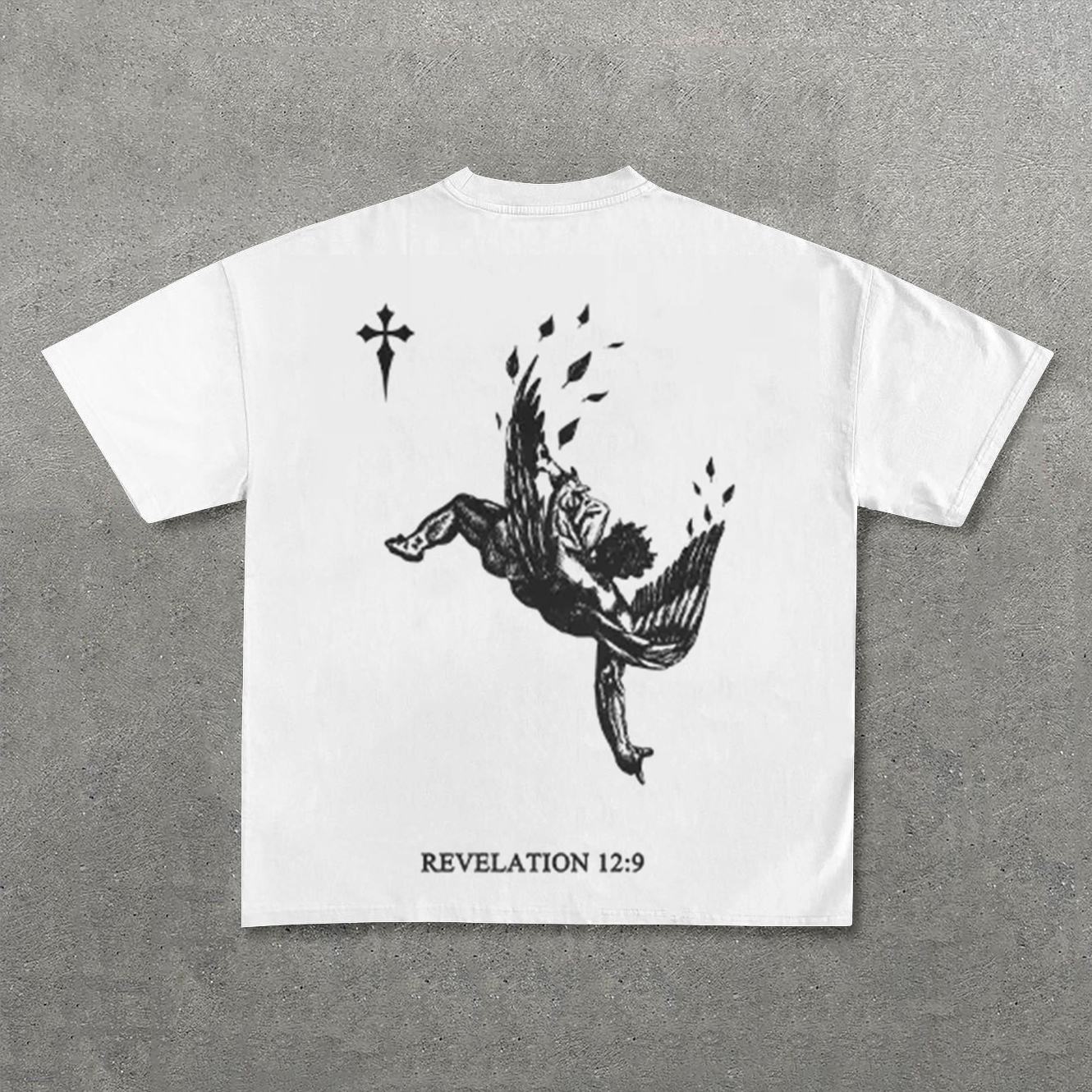 Sopula Vintage Fallen Angel Graphic 100% Cotton Short Sleeve T-Shirt - SOPULA