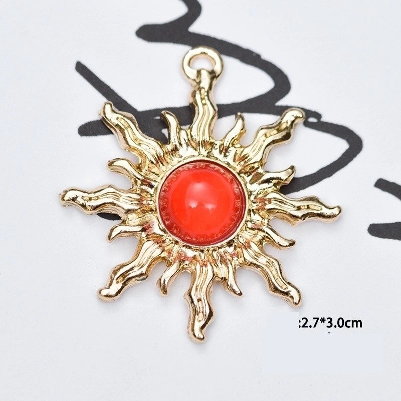 10 Pcs/package Minimalist Sun Alloy Plating Inlay Jewelry Accessories