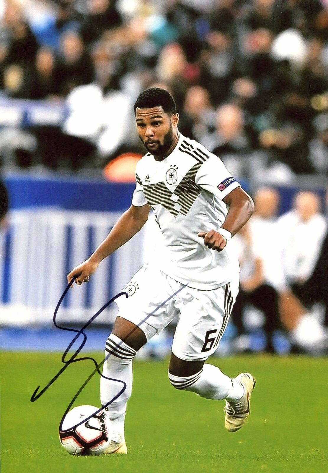 SOCCER Serge Gnabry GERMAN NATIONAL TEAM autograph, In-Person signed Photo Poster painting