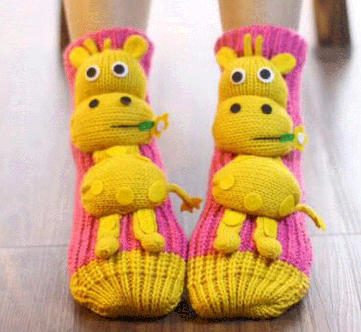 Christmas Creative 3D Design Snowman Floor Socks