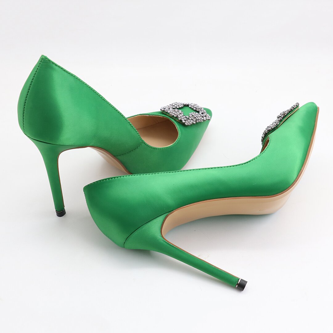 3.94" Women's Slik Shoes Diamond Party Wedding Pumps-vocosishoes