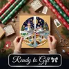(25x25cm)DIY Pearl Painting Xmas Framed Handmade Pearl Material Art Kit Living Room Decor