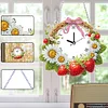 Erdbeer-Gänseblümchen - 5d DIY Basteluhr