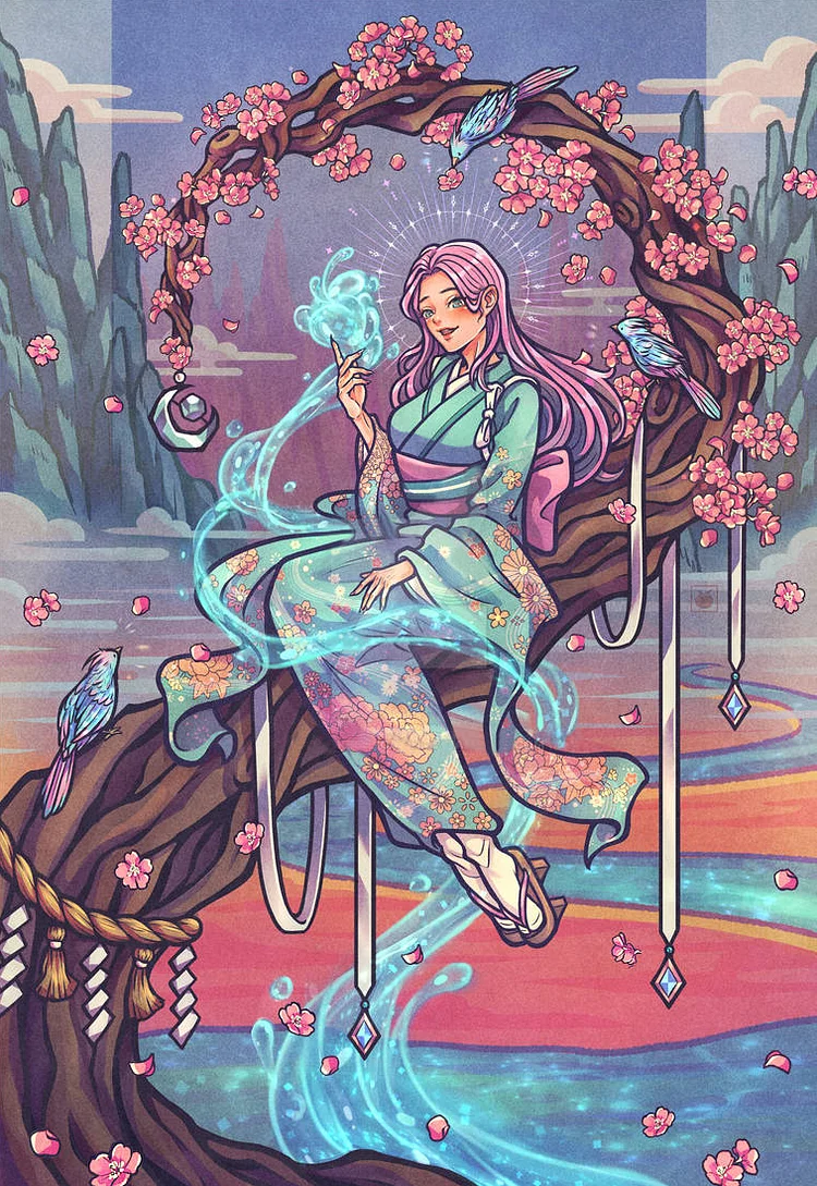 Anime Girl Mermaid-Full Round/AB Diamond Painting-40*60CM(Canvas)