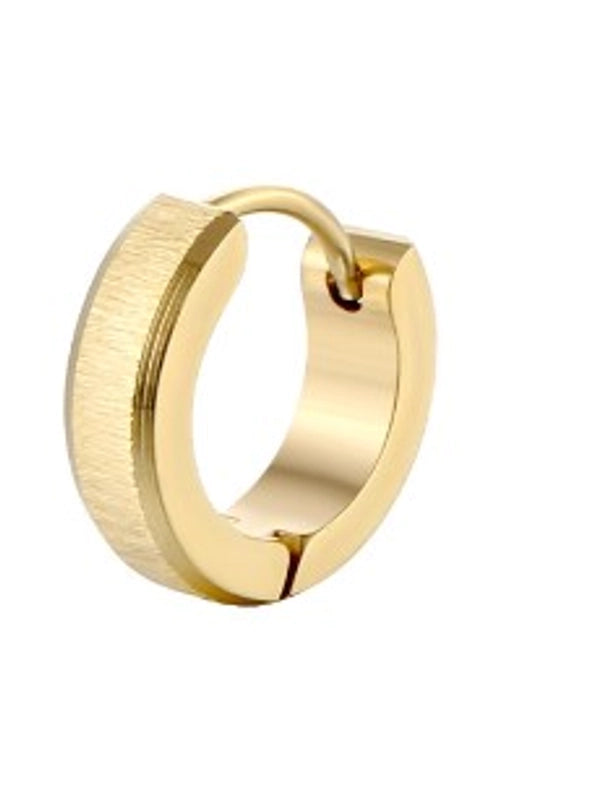 1 Piece Minimalist Solid Color Titanium Steel Plating Earrings