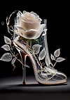 Diamond Painting-DIY Full Round Drill High Heels Flowers