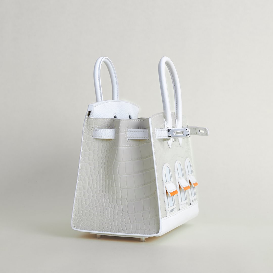 Birkin 20 Faubourg Alligator/Epsom/Sombaero/Madame 01 Blanc PHW