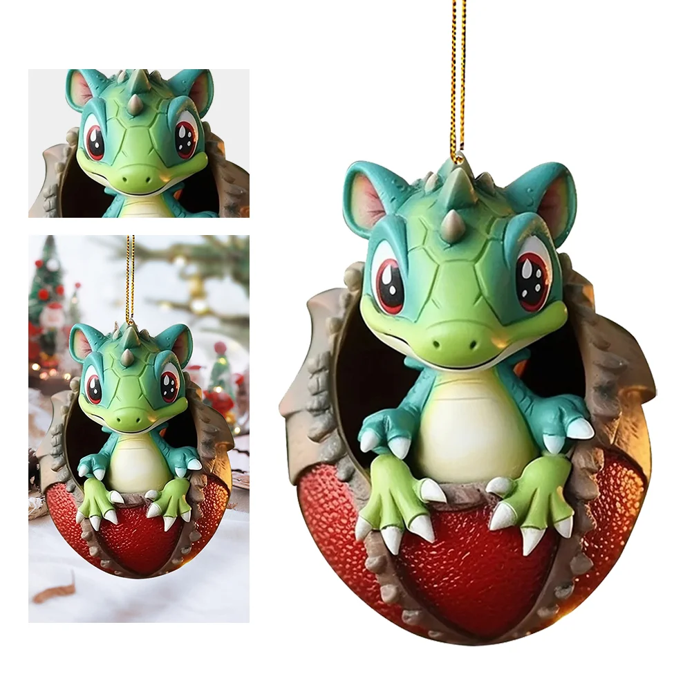 Christmas Dragon Egg Decoration Novelty Cute Acrylic Party Favors (E)