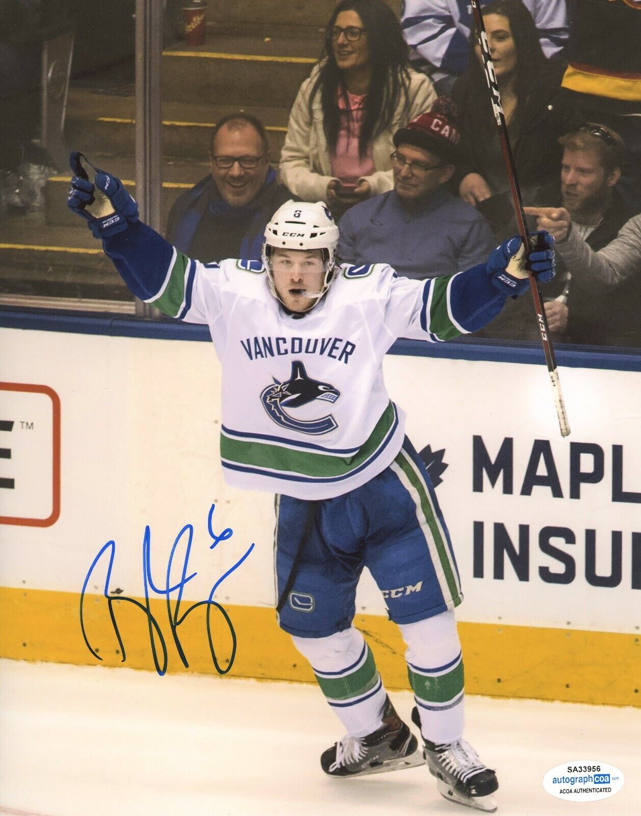 Vancouver Canucks Brock Boeser Autographed Signed 8x10 NHL Photo Poster painting ACOA #12