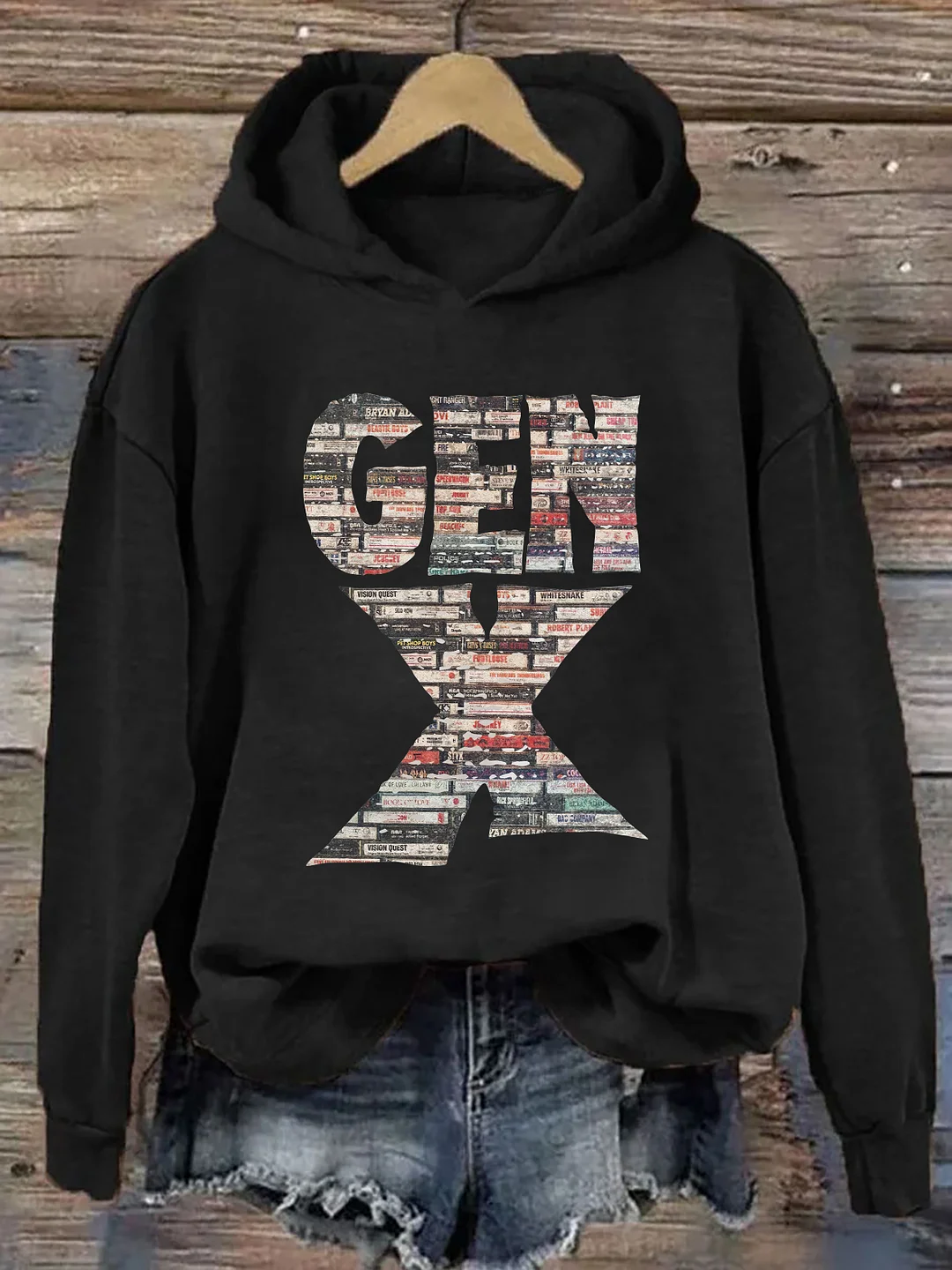 Gen X 80’s Rock Cassettes Hoodie