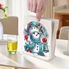 Diamond Painting Acrylic Snowman Paper Towel Storage Rack Decor