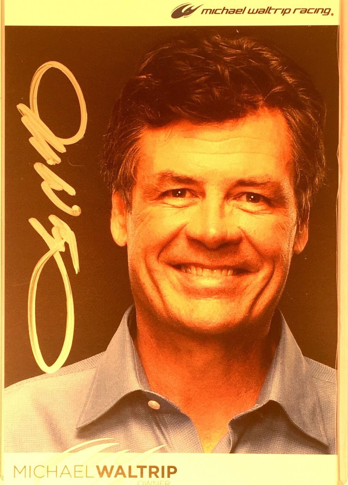 Michael Waltrip Signed Photo Poster painting Promo Hero Card Postcard NASCAR  Ship