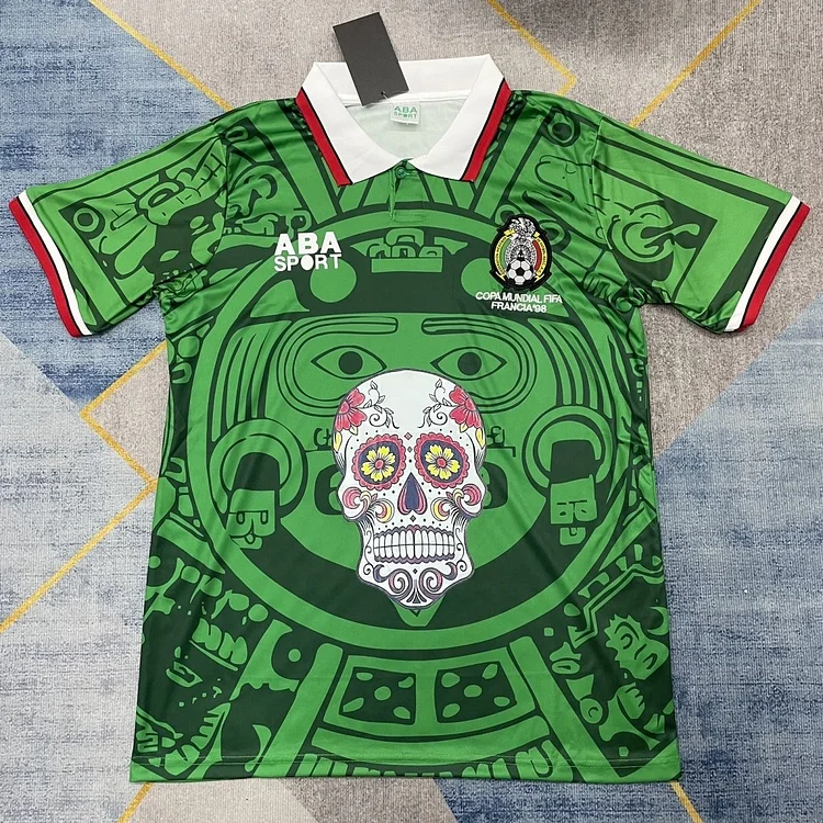 1998 Retro Mexico Soccer Jersey  Away  Special Edition green
