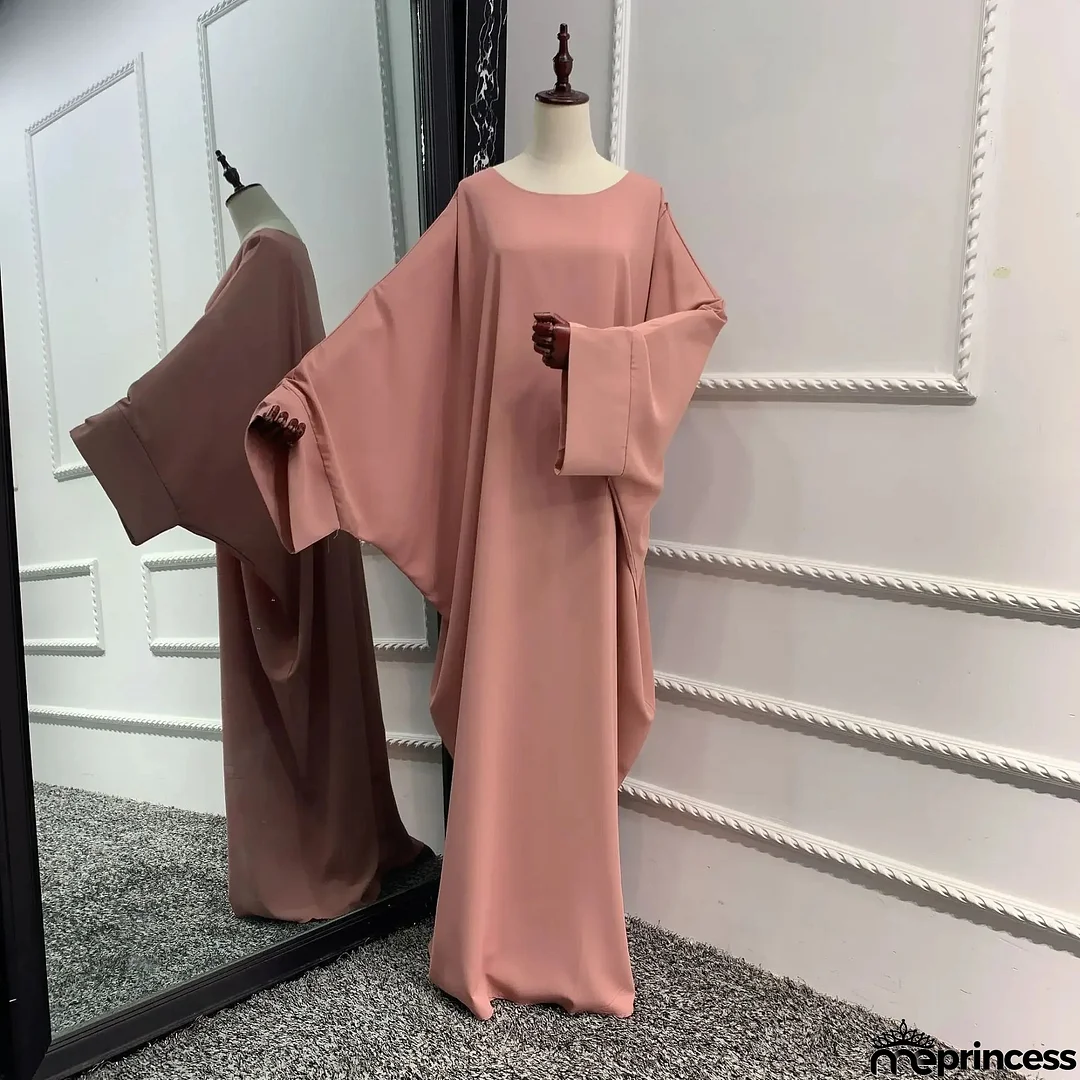 Women's Arabian Polyester Full Sleeves Solid Pattern Casual Abaya