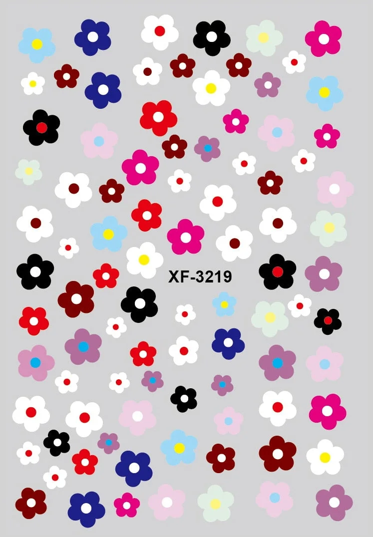 Fashion Flower Avocado Nail Art Stickers for Nails Art Self Adhesive Decals Manicure Design Nails Accessoires Stickers Fruits-Nail Inspo