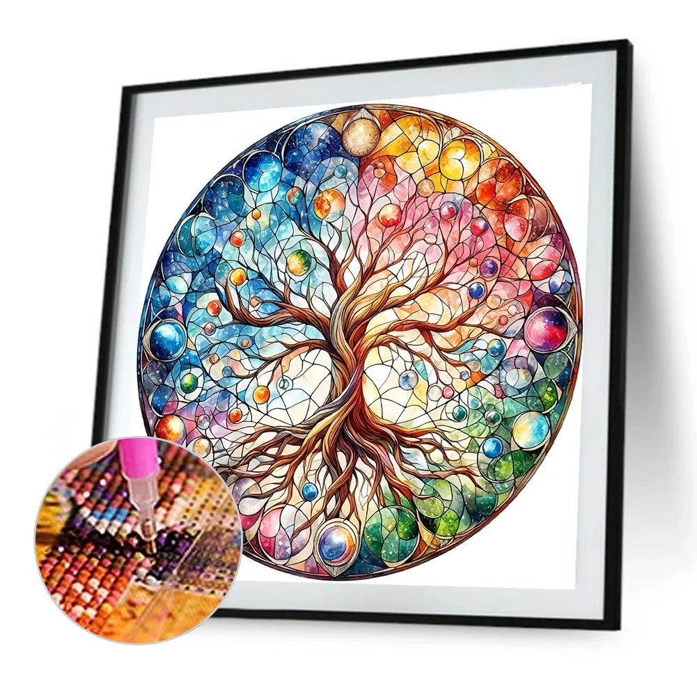 Diamond Painting - Full Round Drill - Life Tree(Canvas|40*40cm)