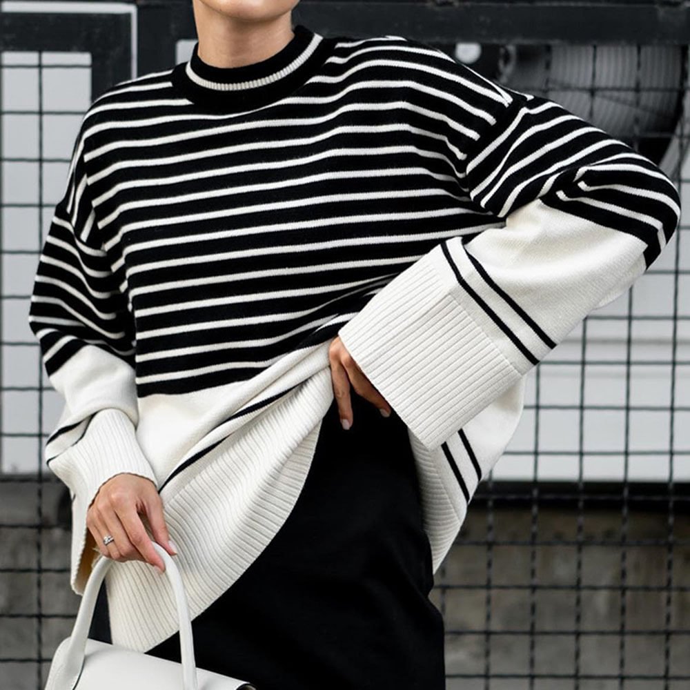 Stylish Loose Striped Sweater