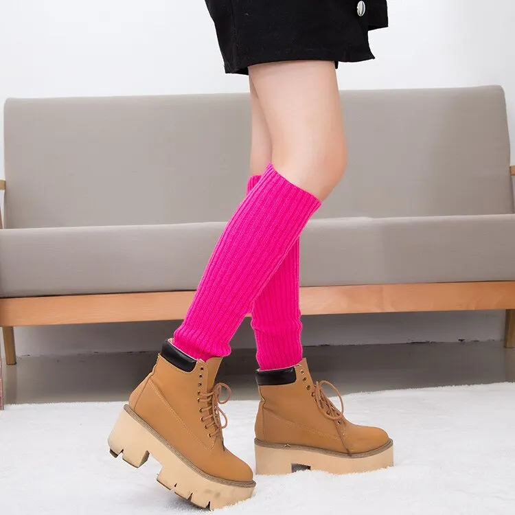Leg Warmers Women Elegant Winter Warm Trendy All-match Womens Korean Style Knitting Keep Knee Students Leisure Female Chic 2020