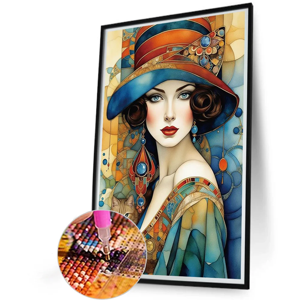 Diamond Painting - Full Round Drill - Lady(Canvas|40*60cm)
