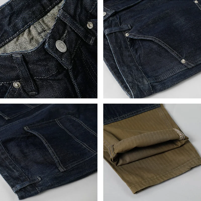 Loose And Versatile Autumn And Winter Multi-pocket Stitching