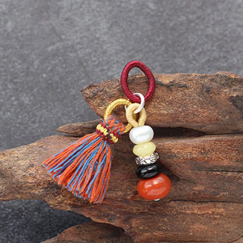 Zen Cairn Cinnabar Blessing Charm Bracelet