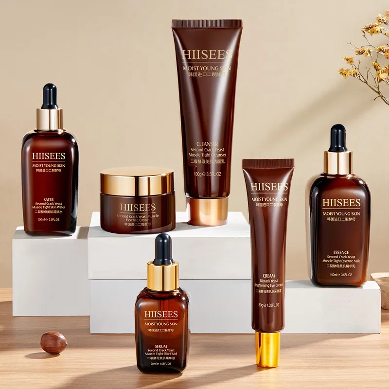 Bifida yeast six-piece set for moisturizing, warming, repairing, brightening complexion, skin care cosmetics