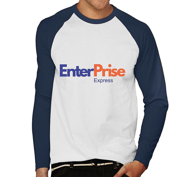 Fedex Logo Enterprise Star Trek Men's Baseball Long Sleeved T-Shirt