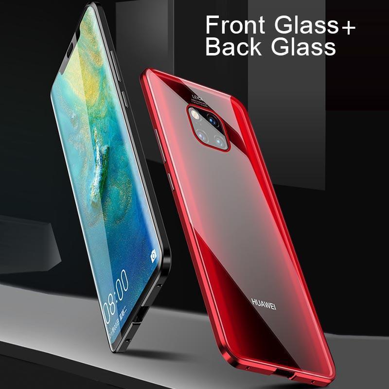 Upgraded Two Side Tempered Glass Magnetic Adsorption Phone Case for Huawei Mate 20 Mate 20Pro P20 P20Pro P30 P30Pro P30Lite