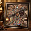 Peacock Beaded Black Lady Special Shaped 5D DIY Partial Drill Diamond Art Kit 30x30cm Diamonds Dots Gem Art Kits for Adults Home Decor