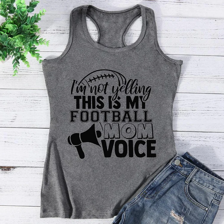 This is my football mom voice Vest Top-Annaletters