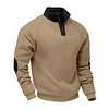 Men's Loose Casual Fleece Stand Collar Long Sleeve Sweatshirt by Inlyline