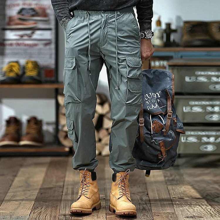 Outdoor Quick-Drying Elastic Loose Stretch Multi-Pocket Cargo Pants