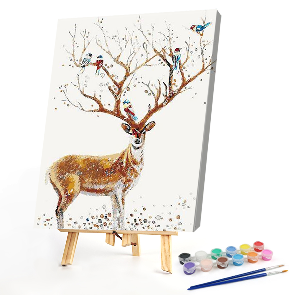 

40*50CM - Paint By Numbers - Deer Tree, 501 Original