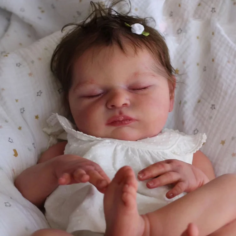 [Heartbeat & Sound] 20" Lifelike Poseable Newborn Dolls Kids Play Gift Reborn Baby Doll Girl Brabera Rebornartdoll® RSAW-Rebornartdoll®