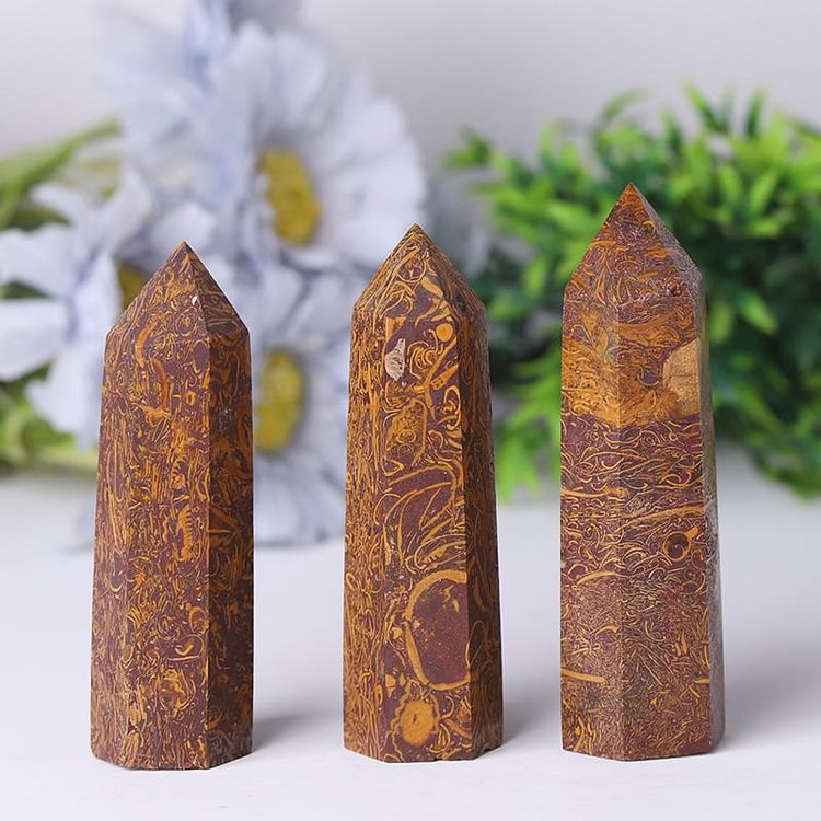 Calligraphy Jasper Points for Sale Healing Towers Points Bulk for Collection Crystal wholesale suppliers