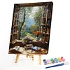 (US Only)Paint By Numbers Kit On Canvas DIY Oil Art Window Picture Home Art Decor40x50cm