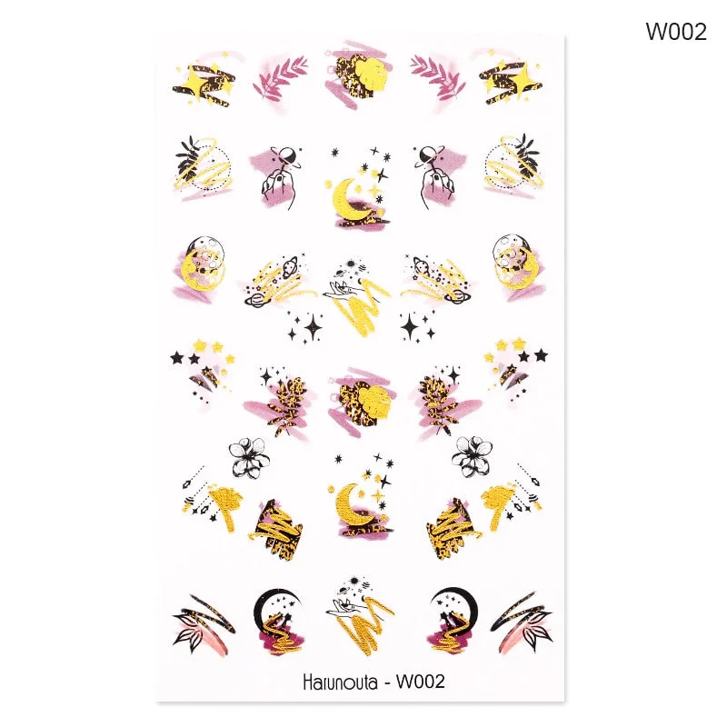 1 Sheet Nail Art 3D Nail Sticker Butterfly Colorful Nail Decals Fairy Tales Nail Transfer Decals Nail Decorations DIY Design