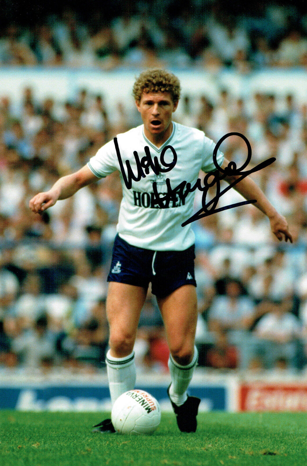 Micky Mickey HAZARD SIGNED Autograph 12x8 Photo Poster painting Tottenham Spurs Legend AFTAL COA