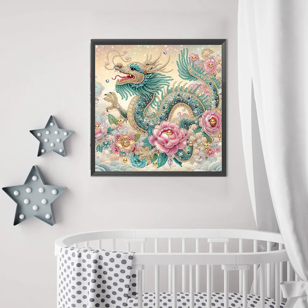 Diamond Painting - Partial Special Shaped Drill - Gorgeous Dragon(Canvas|30*30cm)