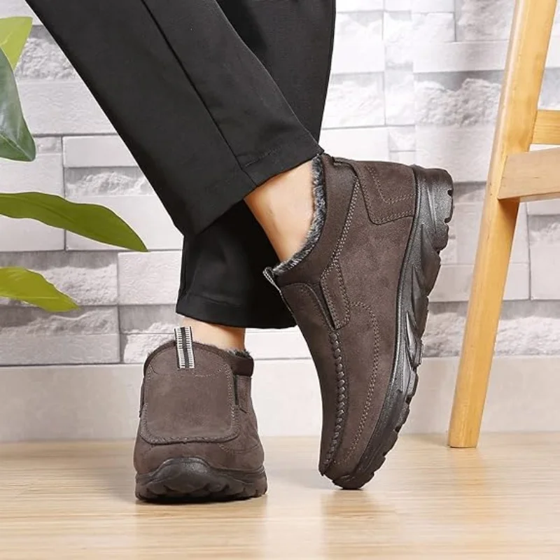 💥The warmest shoes💥Men's Winter Warm Wide Head Non-Slip Waterproof Slip-On Snow Boots