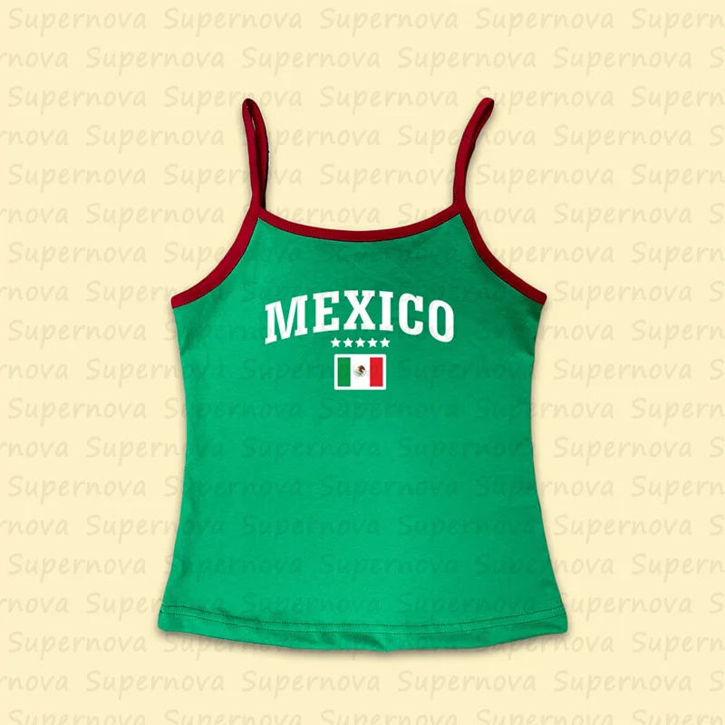 Athvotar Athvotar Aesthetic Retro T-Shirt Small Vest Letter-Print Pattern Girl Body Short Sleeve Cool