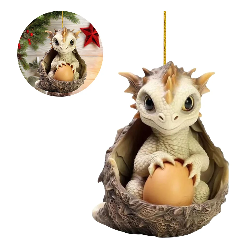 Christmas Dragon Egg Decoration Novelty Cute Acrylic Party Favors (D)