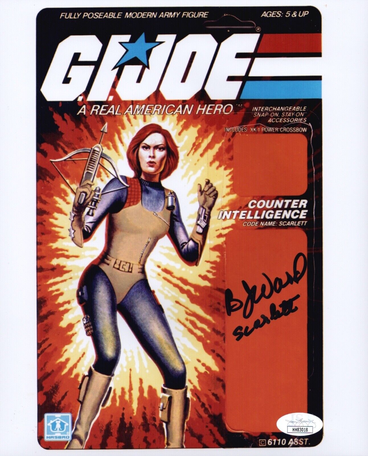 B.J. WARD Signed SCARLETT G.I. Joe 8x10 Photo Poster painting In Person Autograph JSA COA Cert